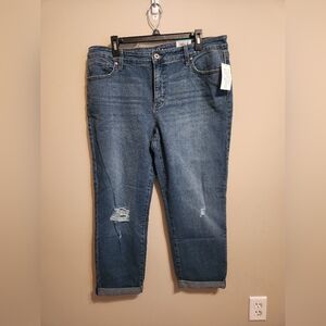 Style & Co Boyfriend Mid Rise Slimming Pocket Women's Jean Size 16